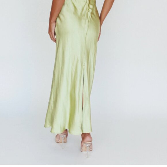 Floral Midi Dress in Lime - Picture 5 of 7